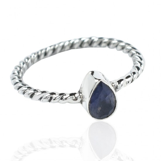 Iolite Ring Solid 925 Sterling Silver Ring Handmade Women Band Ring Jewelry Gift For Her