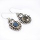Labradorite Gemstone Earring Solid 925 Sterling Silver Drop Dangle Earring Handmade Oxidized Silver Jewelry