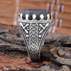 Beautiful !! Labradorite Stone 925 Sterling Silver Ring