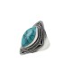 Large Authentic Turquoise Gemstone Ring 925 Sterling Silver Oxidized Silver Ring Handmade Silver Ring Jewelry