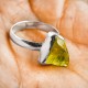 Lemon Quartz Rough Gemstone Ring 925 Sterling Silver Ring Handmade Artisan Silver Jewelry
