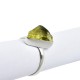 Lemon Quartz Rough Gemstone Ring Triangle Shape 925 Sterling Silver Handmade Ring 925 Stamped Jewelry