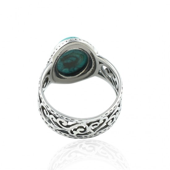 Malachite Gemstone Ring Solid 925 Sterling Silver Ring Boho Ring Manufacture Silver Jewelry