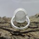 Beautiful !! White Rainbow Moonstone Cut Stone 925 Sterling Silver Ring 
