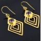 Natural Amethyst Gemstone Drop Dangle Earrings Gold Plated Handmade Jewelry 925 Sterling Silver Jewelry