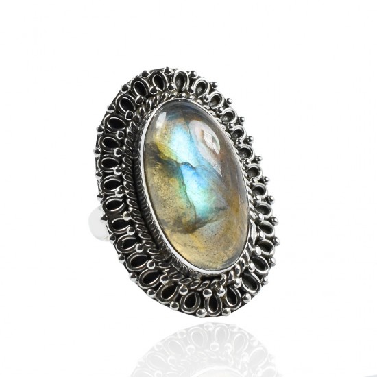 Labradorite 16.16 Carat 14k Handcrafted Gemstone Ring – Crystalarium