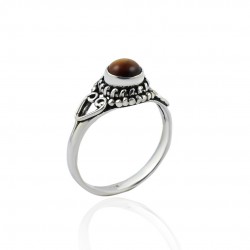 Natural Brown Tiger Eye Gemstone Ring Solid 925 Sterling Silver Ring Handmade Boho Ring Women Ring Jewelry