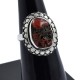 Natural Coral Gemstone Ring Handmade 925 Sterling Silver Ring Rough Gemstone Ring Oxidized Silver Ring Jewellery