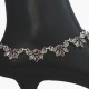 Natural Cubic Zirconia Gemstone Handmade 925 Sterling Silver Anklets Women And Girls Party Wear Jewelry
