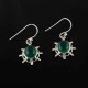 Natural Green Onyx Gemstone Earrings Drop Dangle Earrings 925 Sterling Silver Women Fashion Earrings Jewellery