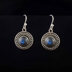 Natural Labradorite Earrings 925 Sterling Silver Handmade Drop Dangle Earrings Women Jewellery