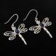 Natural Lapis Lazuli 925 Sterling Silver Butterfly Design Oxidized Silver Dangle Earring Jewelry