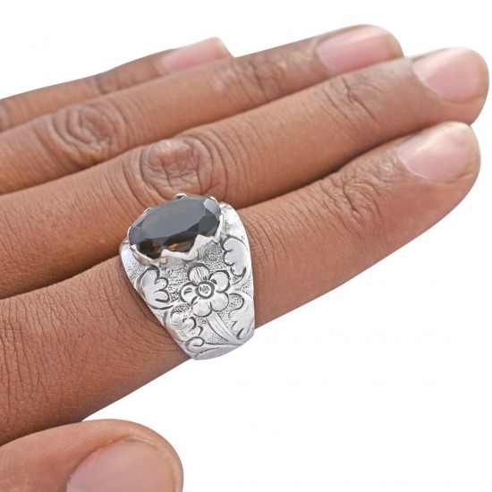 Natural Mystic Topaz Gemstone Ring 925 Sterling Silver Handmade Boho Ring Birthstone Ring Jewellery