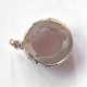 Natural Pink Rhodochrosite Pendant Round Shape 925 Sterling Silver Pendant Jewelry Gift For Her