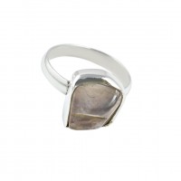 Natural Pink Rose Quartz Rough Gemstone Ring 925 Sterling Silver Wholesale Silver Ring Jewelry Gift For Her