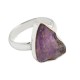 Natural Purple Amethyst Rough Gemstone Ring Handmade Solid 925 Sterling Silver Ring Manufacture Silver Ring Jewellery