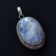 Natural Rainbow Moonstone Pendant Handmade Solid 925 Sterling Silver Pendant Birthstone Jewelry