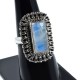 Natural Rainbow Moonstone Ring Handmade 925 Sterling Silver Ring Solid 925 Silver Manufacture Jewellery