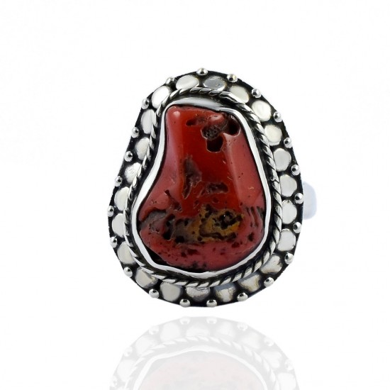 Details about   Coral Ring 92.5% solid sterling silver ring handmade ring gemstone ring Natural