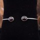 Natural Red Garnet Gemstone Cuff Bangle 925 Sterling Solid Silver Adjustable Bangle Jewellery