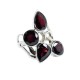 Natural Red Garnet Ring Solid 925 Sterling Silver Boho Ring Handmade Silver Jewellery