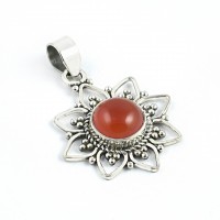 Natural Red Onyx Gemstone Pendants 925 Sterling Silver Pendants Manufacture Silver Pendants Jewelry