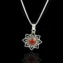Natural Red Onyx Gemstone Pendants 925 Sterling Silver Pendants Manufacture Silver Pendants Jewelry