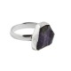 Natural Rough Amethyst Gemstone Ring 925 Sterling Silver Ring Women Handcrafted Silver Ring Jewellery