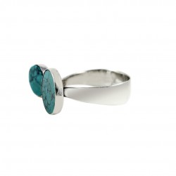 Natural Turquoise Gemstone Free Size Adjustable Ring 925 Sterling Silver Band Ring Handmade Jewelry Gift For Her