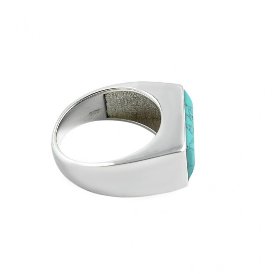 Natural Turquoise Gemstone Ring Handmade Solid 925 Sterling Silver Ring Wholesale Silver Ring Jewellery Gift For Her