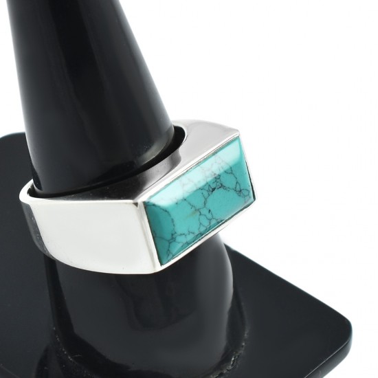 Natural Turquoise Gemstone Ring Handmade Solid 925 Sterling Silver Ring Wholesale Silver Ring Jewellery Gift For Her