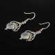 Natural White Rainbow Moonstone Earrings 925 Sterling Silver Drop Dangle Earring Jewelry
