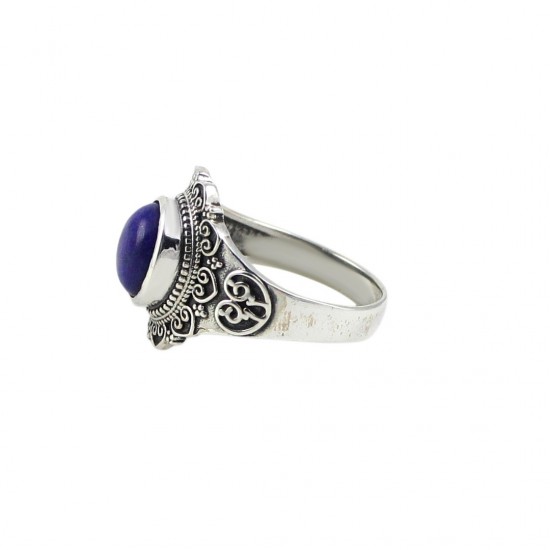 Natural Lapis Lazuli Gemstone Ring 925 Sterling Silver Ring Boho Ring Wholesale Silver Ring Jewellery