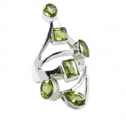 Peridot Gemstone Boho Ring Handmade Solid 925 Sterling Silver Ring 925 Stamped Silver Jewellery