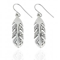Plain 925 Sterling Silver Earring Handmade Drop Dangle Earring Leaf Shape Ear wire Earring Women Jewelry