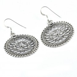 Plain Silver Earring 925 Sterling Silver Oxidized Handmade Drop Dangle Earring Women Fashion Jewelry