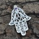 Purple Amethyst Gemstone Pendants Solid 925 Sterling Silver Handmade Hamsa Pendant Jewellery Gift For Her