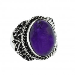 Purple Amethyst Ring Boho Ring Solid 925 Sterling Silver Ring Handmade 925 Stamped Ring Jewelry