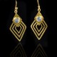 Rainbow Moonstone Danglers Earrings 925 Sterling Silver Gold Plated Handmade Earrings Jewelry Gift For Her