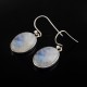 Rainbow Moonstone Oval Shape 925 Sterling Silver Handmade Earring Women Jewellery