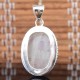 Rainbow Moonstone Pendants Oval Shape Solid 925 Sterling Silver Birthstone Pendants Jewelry Gift For Her