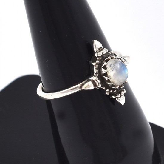 Rainbow Moonstone Ring 925 Sterling Silver Ring Handmade Silver Ring Birthstone Ring Jewelry