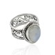 Rainbow Moonstone Ring Handmade 925 Sterling Silver Boho Ring Birthstone Ring Women Fashion Jewelry