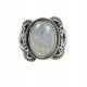 Rainbow Moonstone Ring Solid 925 Sterling Silver Ring Birthstone Jewelry Oxidized Silver Ring Jewelry