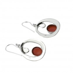 Red Onyx Gemstone Earring 925 Sterling Silver Oxidized Silver Earring Manufacture Silver Earring Jewelry