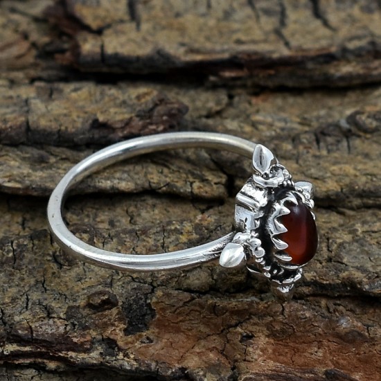 Red Onyx Ring Boho Ring 925 Sterling Silver Handmade Silver Ring Oxidized Silver Ring Jewellery