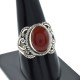Red Onyx Solitaire Ring Solid 925 Sterling Silver Ring Handmade Boho Ring Birthstone Ring Jewelry