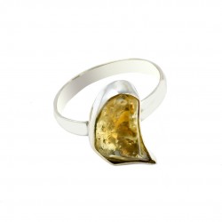 Rough Citrine Gemstone Ring 925 Sterling Silver Ring Wholesale Silver 925 Stamped Ring Jewellery