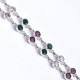 Round Shape Cubic Zirconia Anklets Solid 925 Sterling Silver Anklets Women Jewellery