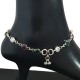 Round Shape Cubic Zirconia Anklets Solid 925 Sterling Silver Anklets Women Jewellery